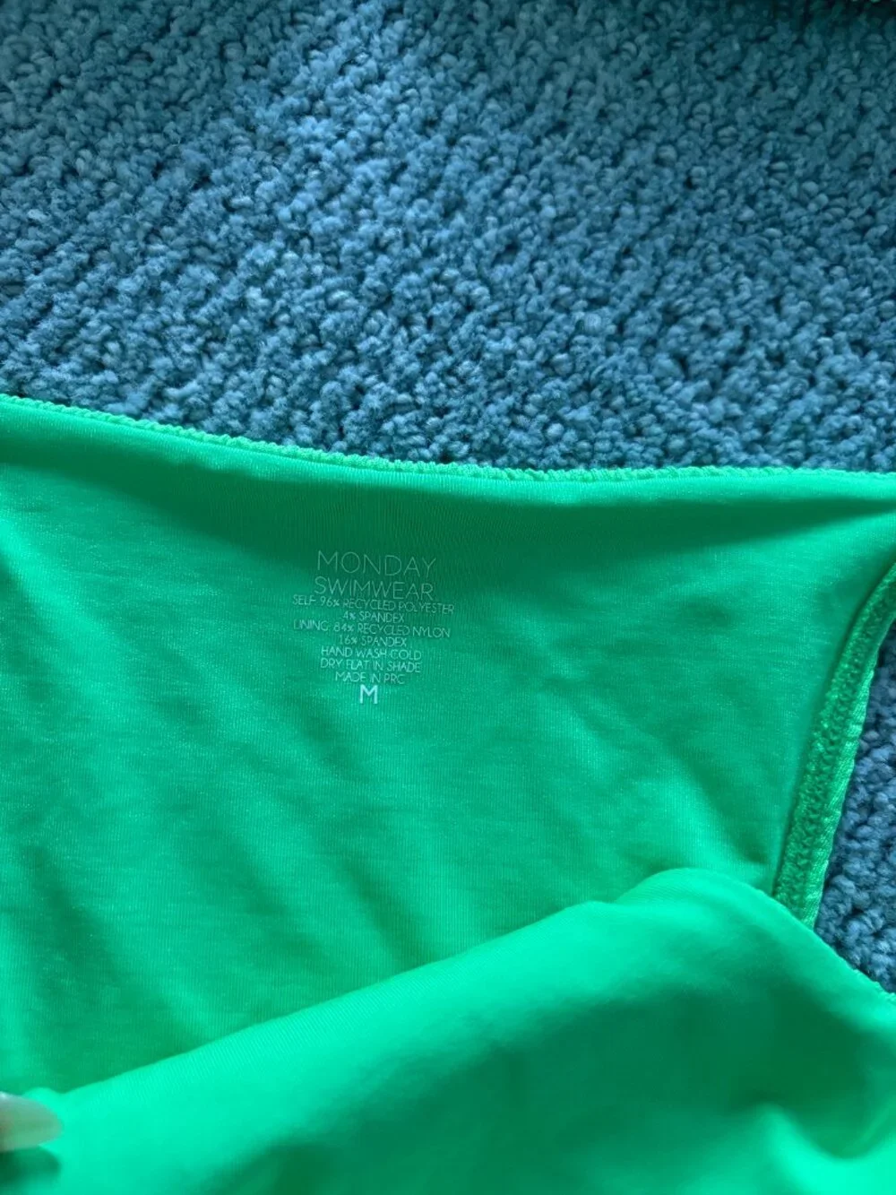 Monday Swimwear Green Bikini Size M/L